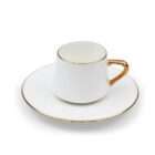 SUFI Turkish Coffee Cup Bone China Gold Rimmed