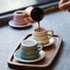 Pouring Specialty Turkish Coffee in to the Ivory color porcelain Loveramics Bond Ibrik Cup